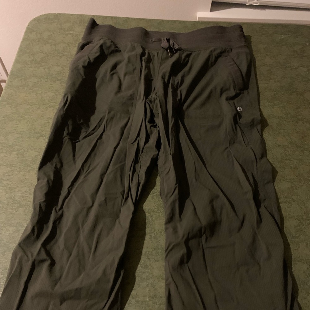 Lululemon olive green dance studio pants - size 14
